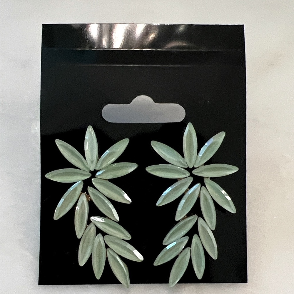 Gold floral stud earrings